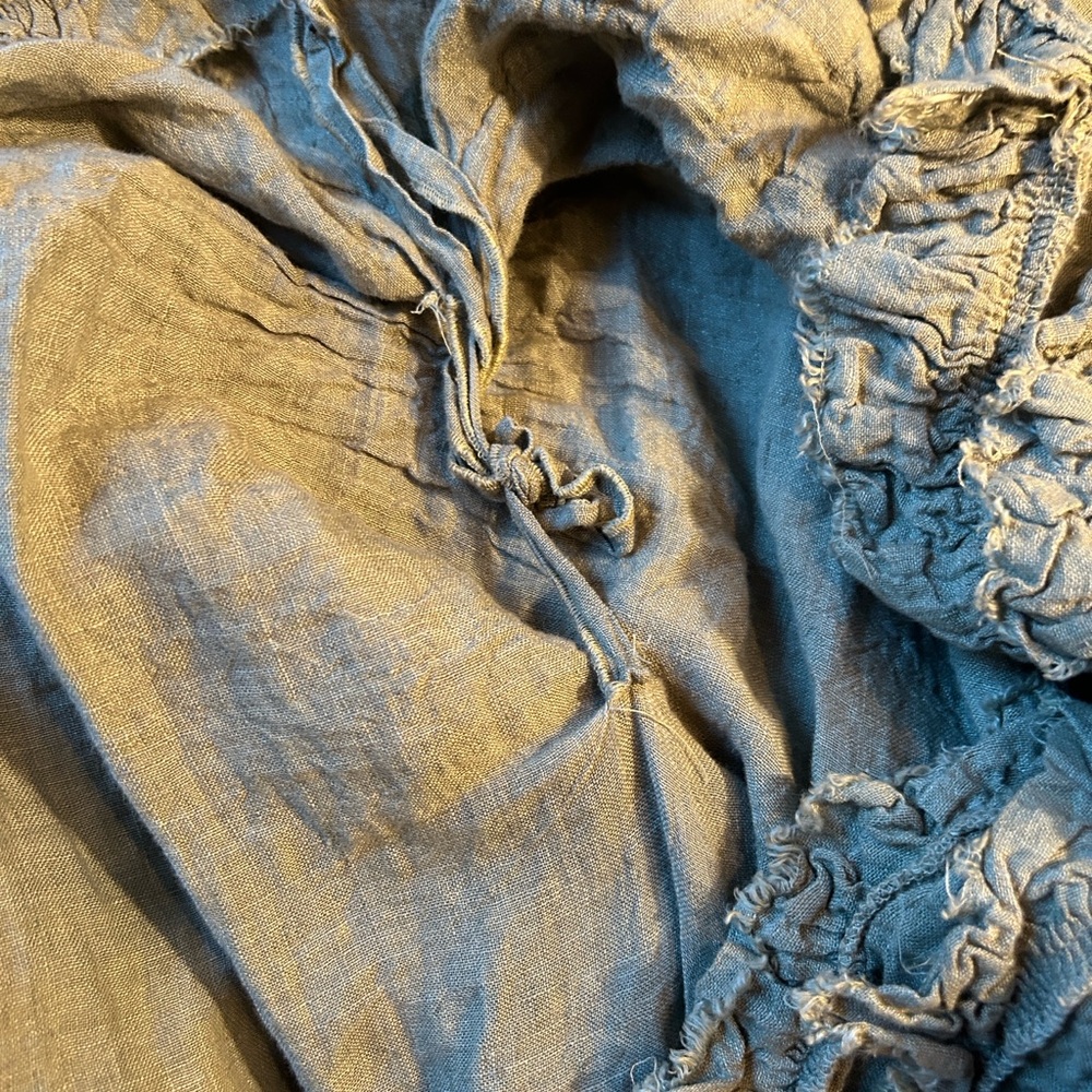 Magnolia Pearl olive green linen skirt CA#6 - Picture 4 of 8